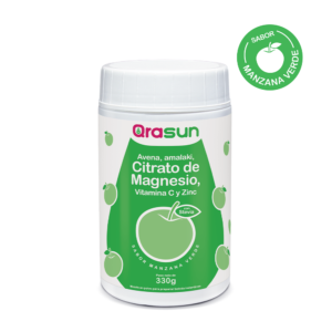 citrato de magnesio, vitamina c y zinc (sabor manzana verde) pote x 330 g (polvo) qrasun